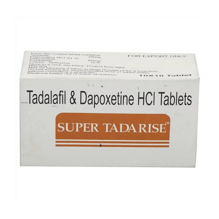 Super Tadarise 20 Mg with Tadalafil & Dapoxetine HCL                   