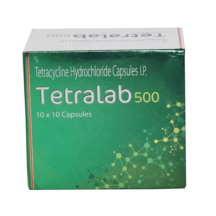 Tetralab 500Mg, Tetracycline Hydrochloride Front View