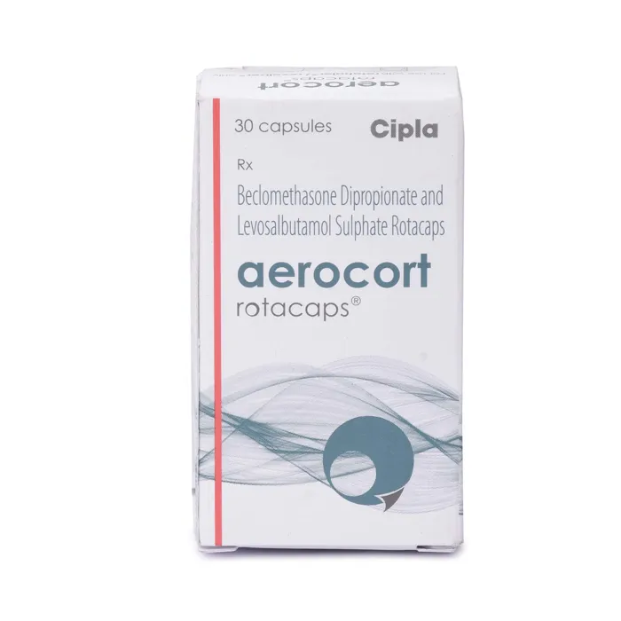 Aerocort Rotacaps 100 +100 Mcg with Beclomethasone Dipropionate + Levosalbutamol