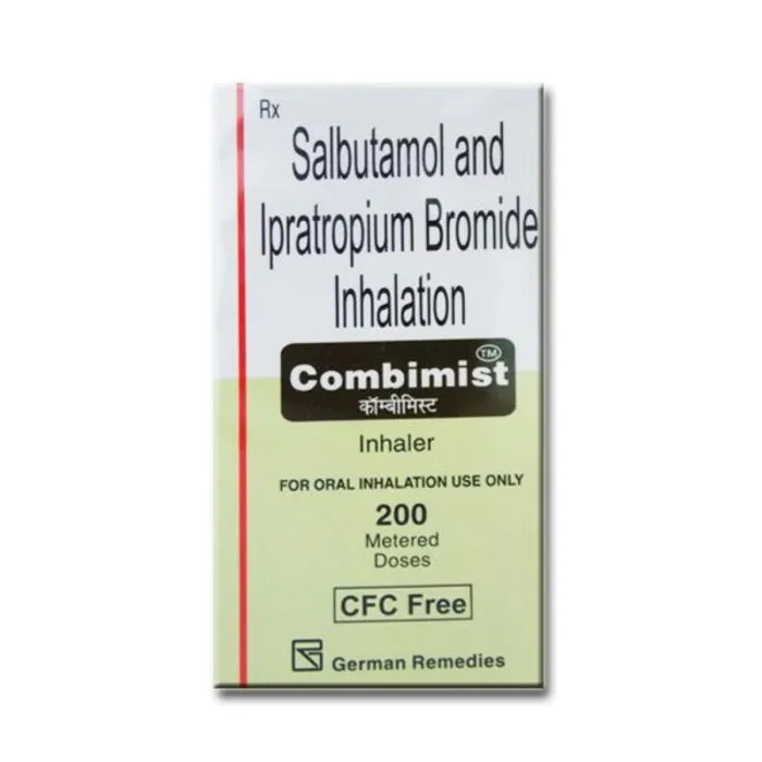 Combimist 100 Mcg + 20 Mcg Inhaler with Salbutamol + Ipratropium