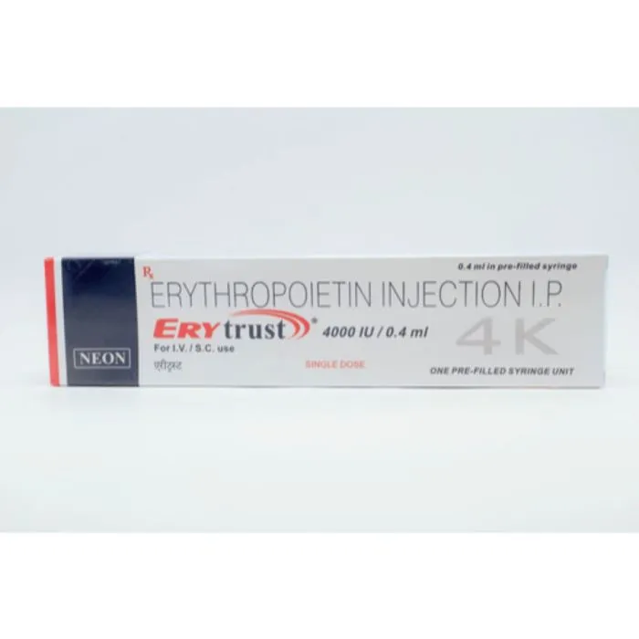 Erytrust 4000 IU Injection with Recombinant Human Erythropoietin Alfa