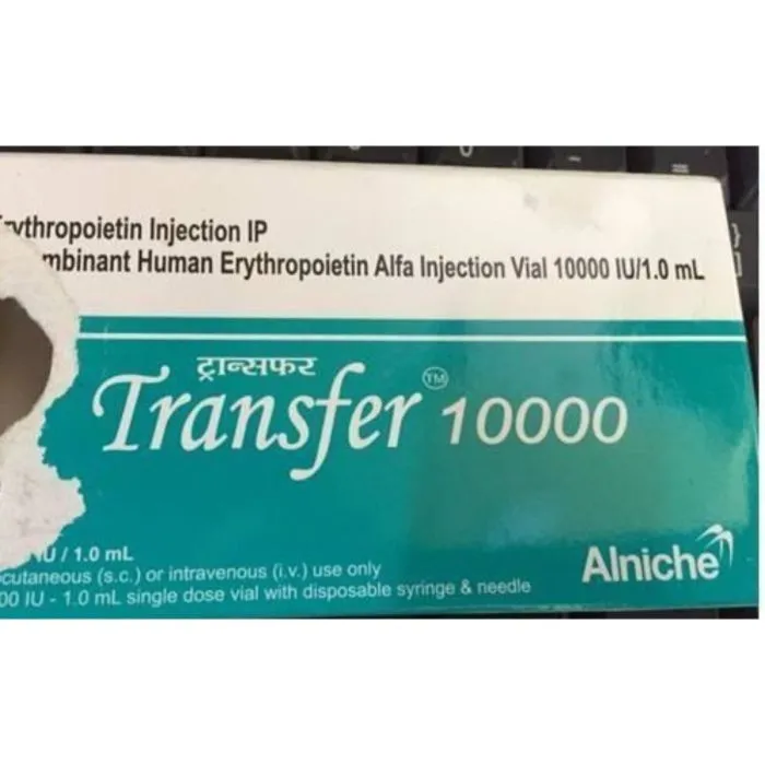 Transfer 10000 IU 1 ml Injection with Recombinant Human Erythropoietin Alfa              