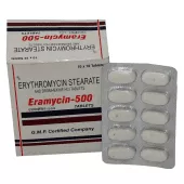 Eramycin 500Mg with Rx Ciprofloxacin Hydrochloride Front View
