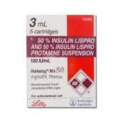 Humalog Mix 50 100IU ml Cartridge with Insulin Lispro and Insulin Lispro Protamine