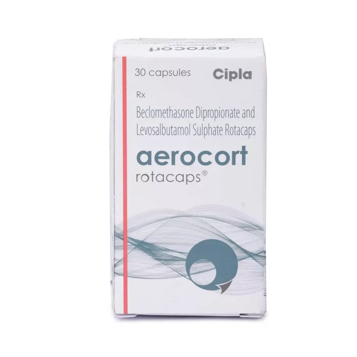 Aerocort Rotacaps 100 +100 Mcg with Beclomethasone Dipropionate + Levosalbutamol