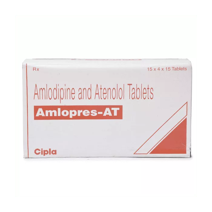 Amlopres AT 5 + 50 Mg with Amlodipine Besilate + Atenolol        