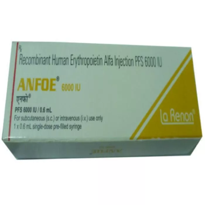 Anfoe 6000 IU Injection with Recombinant Human Erythropoietin Alfa