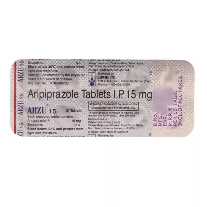Arzu 15mg Tablet with Aripiprazole                     