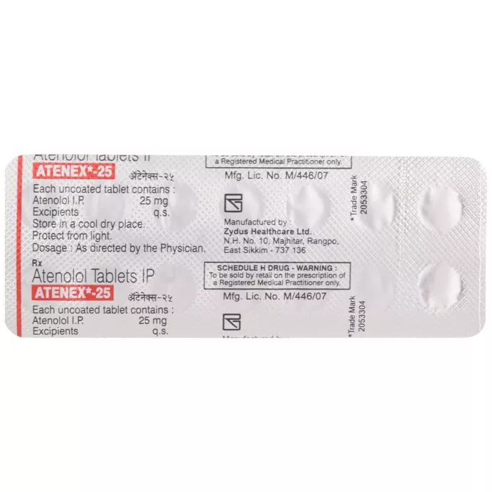 Atenex 25 Mg Tablet with Atenolol