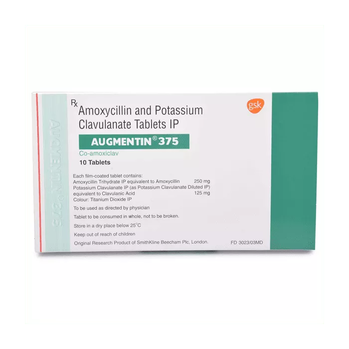 Augmentin 375 Mg Tablet with Amoxicillin Clavulanic Acid                  