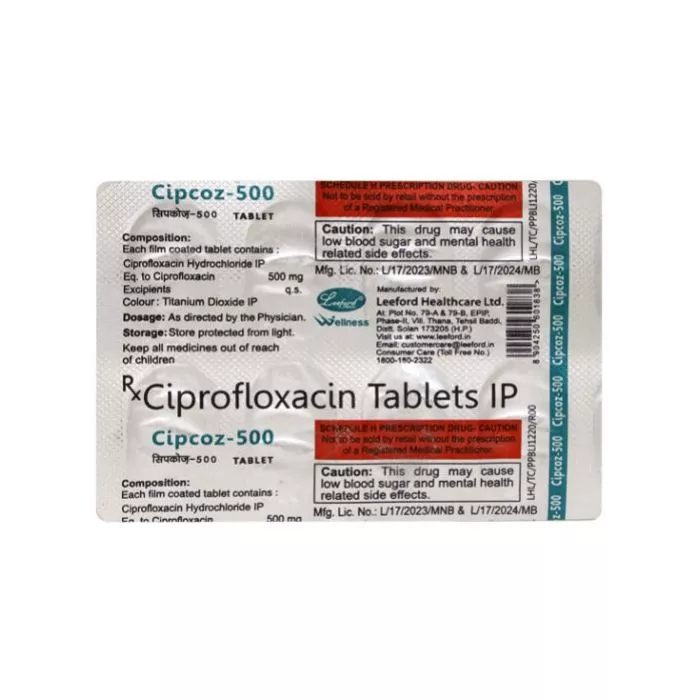 Cipcoz 500 Mg Tablet with Ciprofloxacin