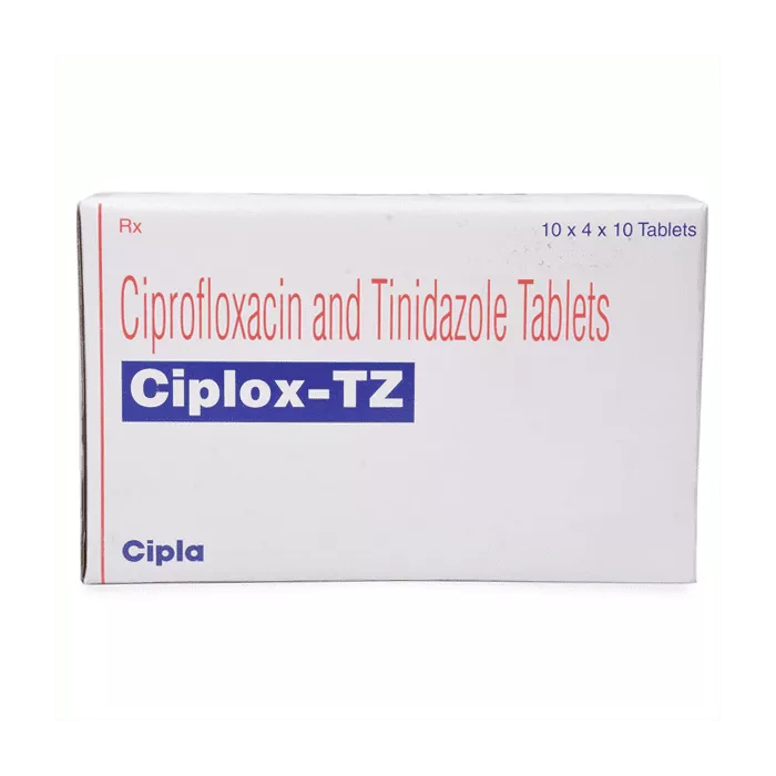 Ciplox TZ 500 Mg + 600 Mg with Ciprofloxacin Tinidazole       