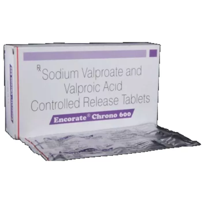 Encorate Chrono 600 Tablet CR with Sodium Valproate and Valproic Acid