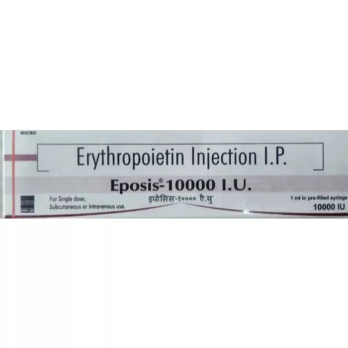 Eposis 10000 IU Injection with Recombinant Human Erythropoietin Alfa
