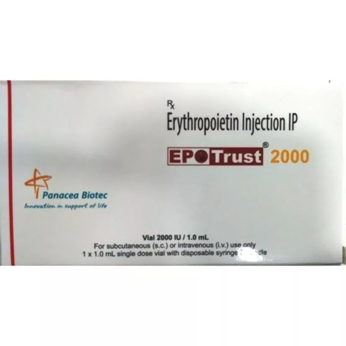 Epotrust 2000 IU 1 ml Injection with Recombinant Human Erythropoietin Alfa