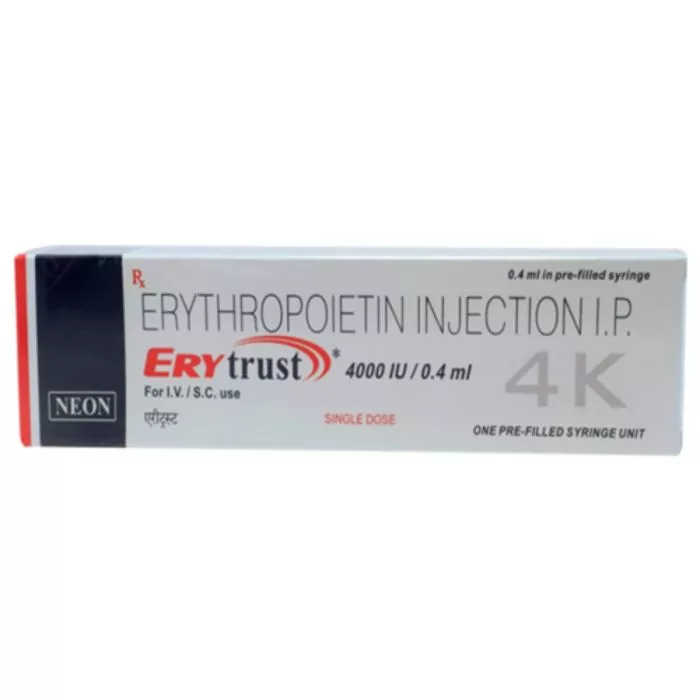 Erytrust 2000 IU 1 ml Injection with Recombinant Human Erythropoietin Alfa-Epoetin Alfa