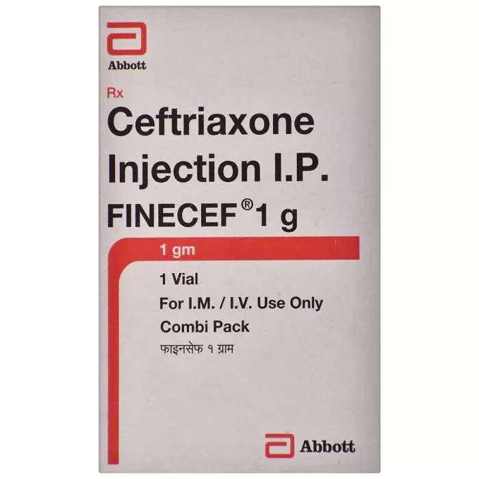 Finecef 1 Gm Injection with Ceftriaxone