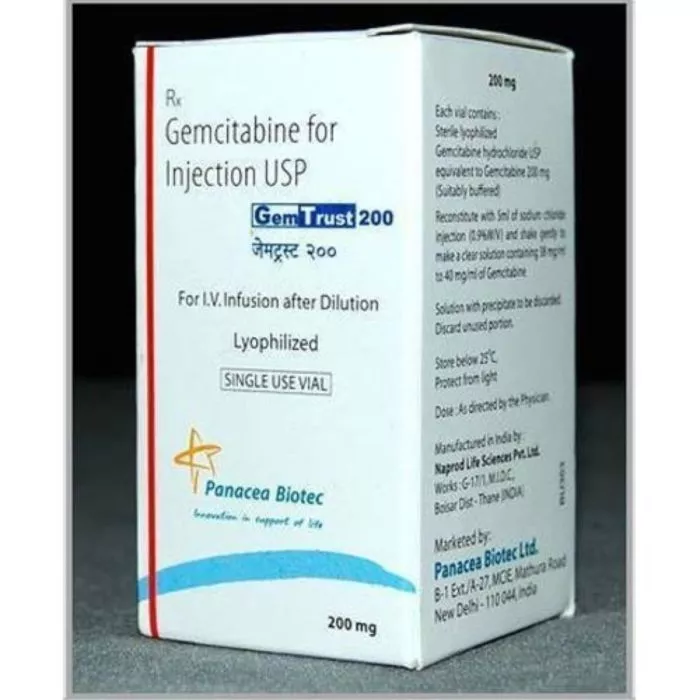 Gemtrust 200 Mg Injection with Gemcitabine