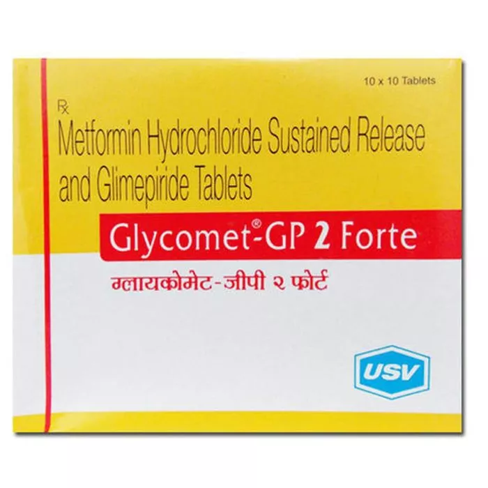 Glycomet-GP 2 Forte Tablet with Glimepiride + Metformin
