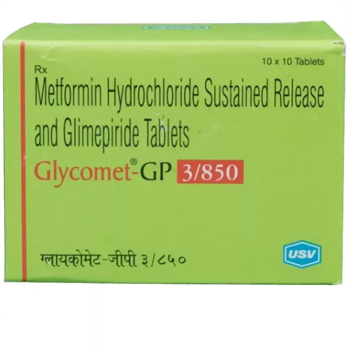 Glycomet-GP 3/850 Tablet SR with Glimepiride + Metformin