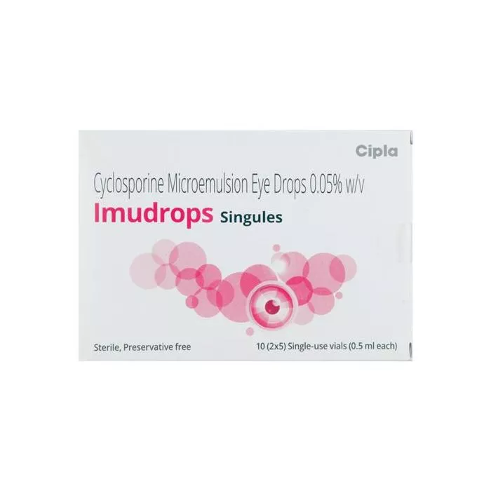 Imudrops Singules Eye Drop 0.5ml with Ciclosporin
