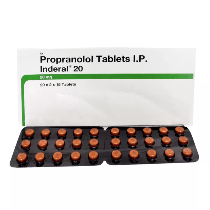 Inderal 20 Mg Tablet with Propranolol