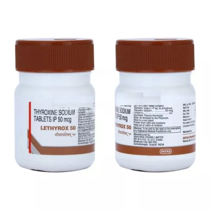 Lethyrox 50 Tablets with Thyroxine-Levothyroxine