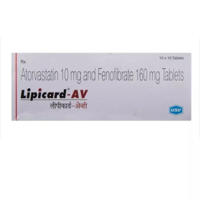 Lipicard-AV Tablet with Atorvastatin + Fenofibrate