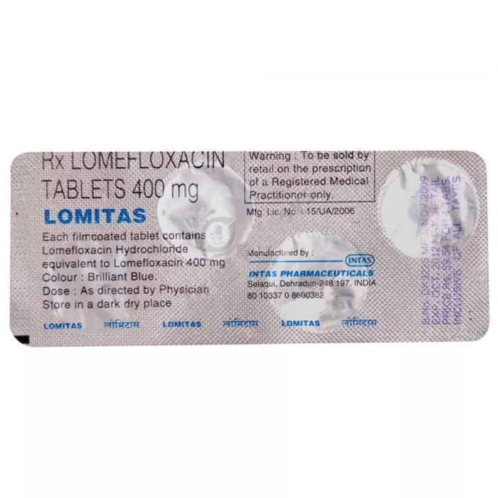 Lomitas 400 Mg with Lomefloxacin                      