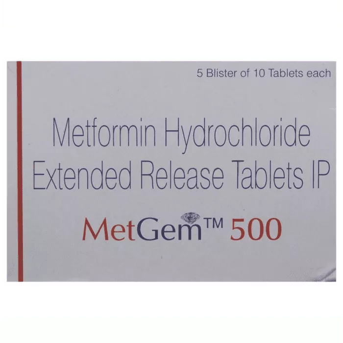 Metgem 500 Tablet ER with Metformin