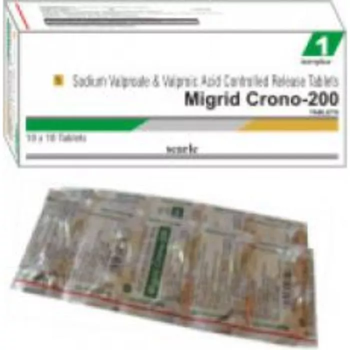 Migrid Crono 200 Tablet with Sodium Valproate and Valproic Acid