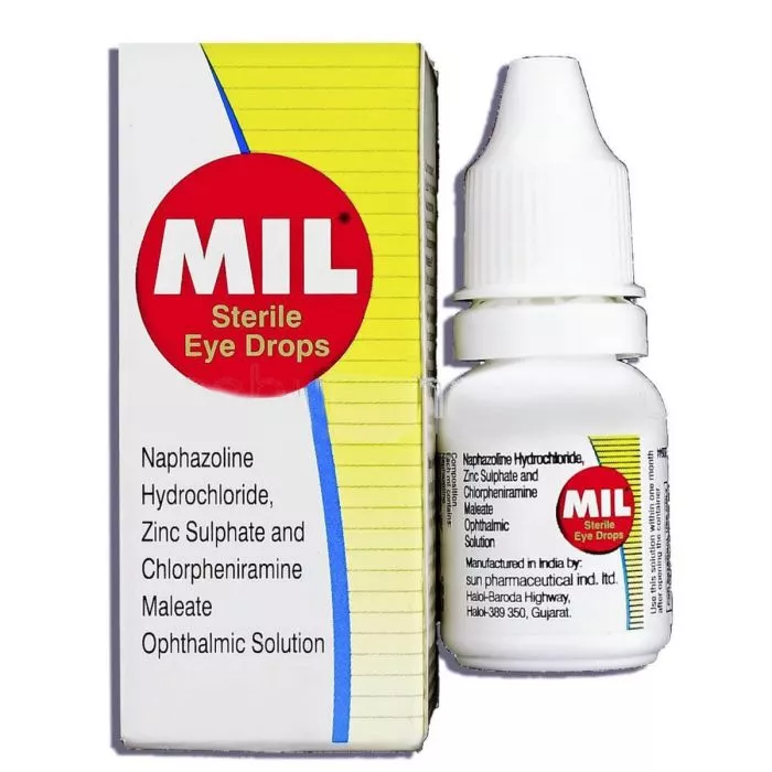 Mil 10 ml with Boric Acid + Chlorpheniramine + Naphazoline + Zinc