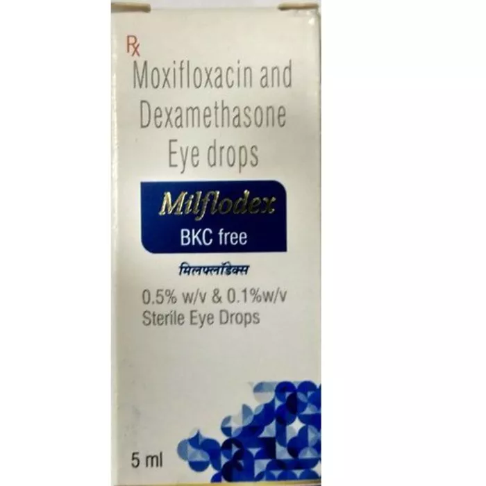 Milflodex 5 ml with Dexamethasone + Moxifloxacin