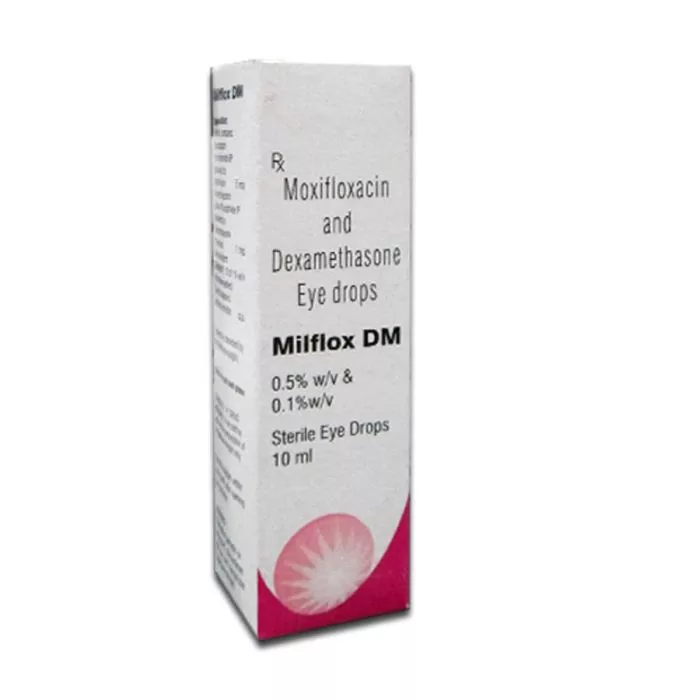 Milflox DM 10 ml with Dexamethasone + Moxifloxacin