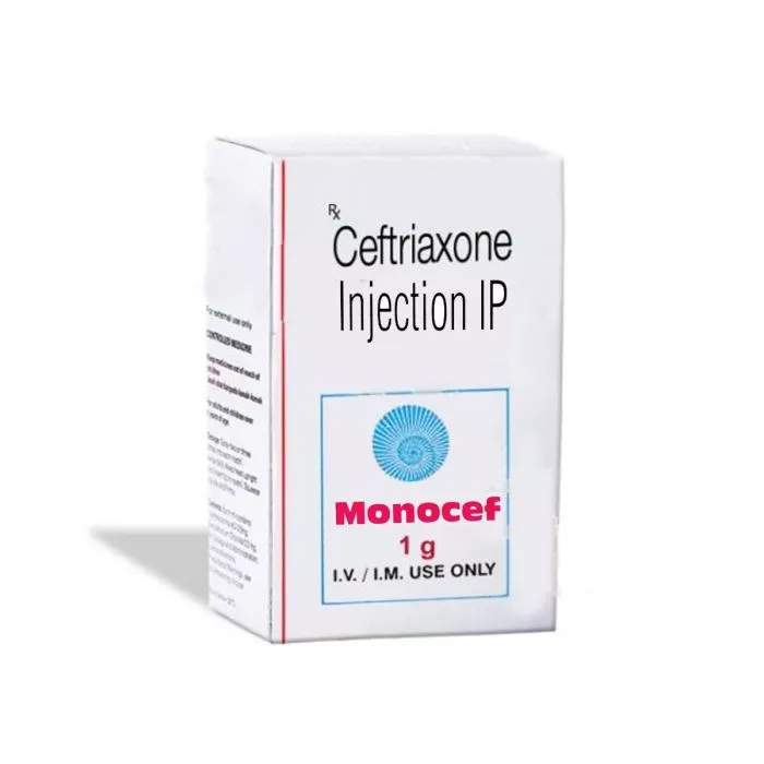 Monocef 1 gm with Ceftriaxone Sodium                     