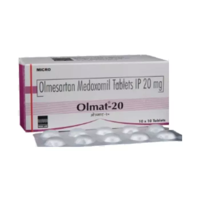 Olmat 20 Mg Tablet with  Olmesartan Medoximil