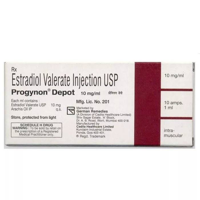 Progynon Depot 10 Mg 1ml with Estradiol Valerate Injection                        