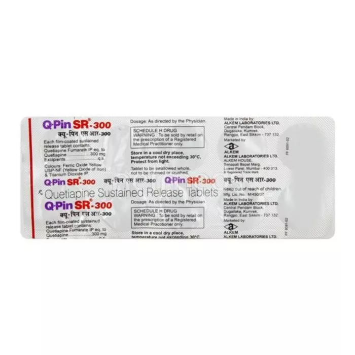 Q-Pin 300 Mg Tablet SR with Quetiapine 