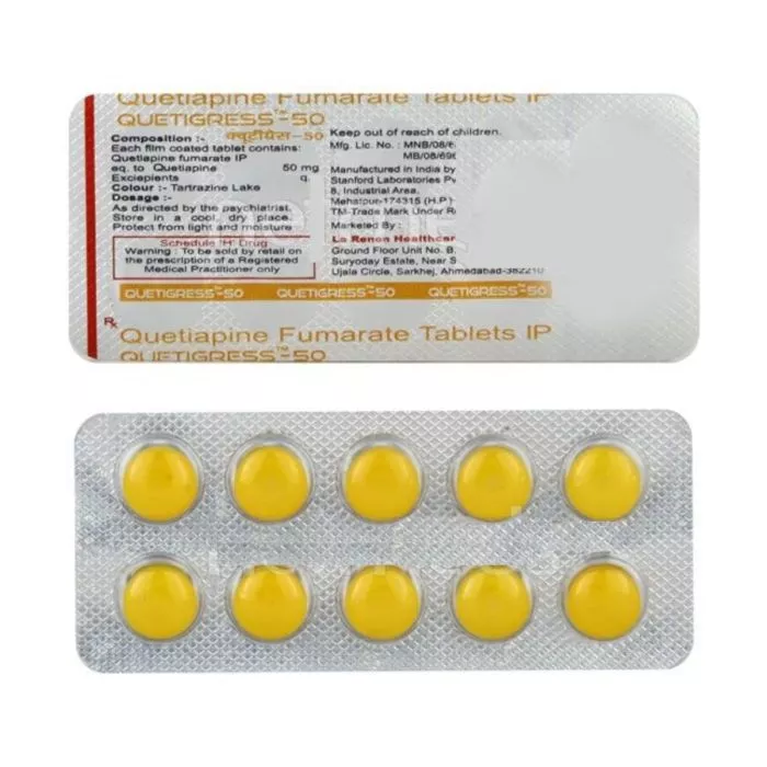 Quetigress 50 Tablet with Quetiapine