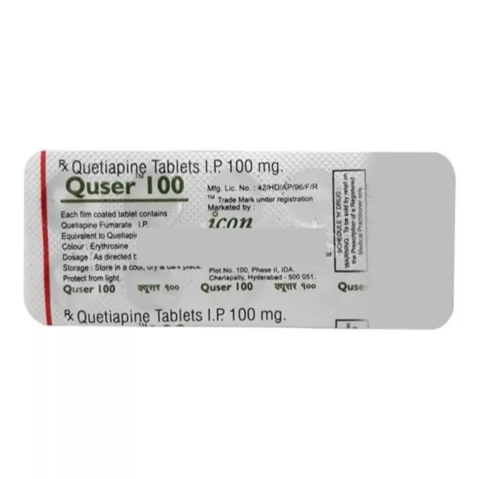 Quser 25 Mg Tablet with Quetiapine