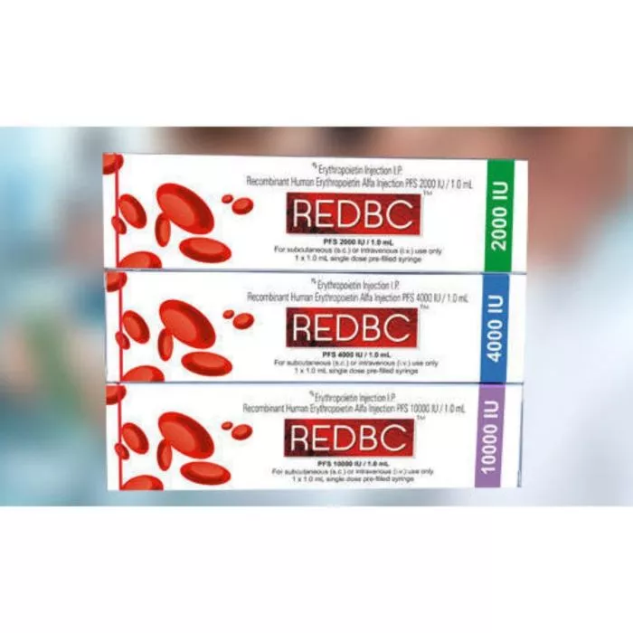 REDBC 10000 IU 1 ml Injection with Recombinant Human Erythropoietin Alfa