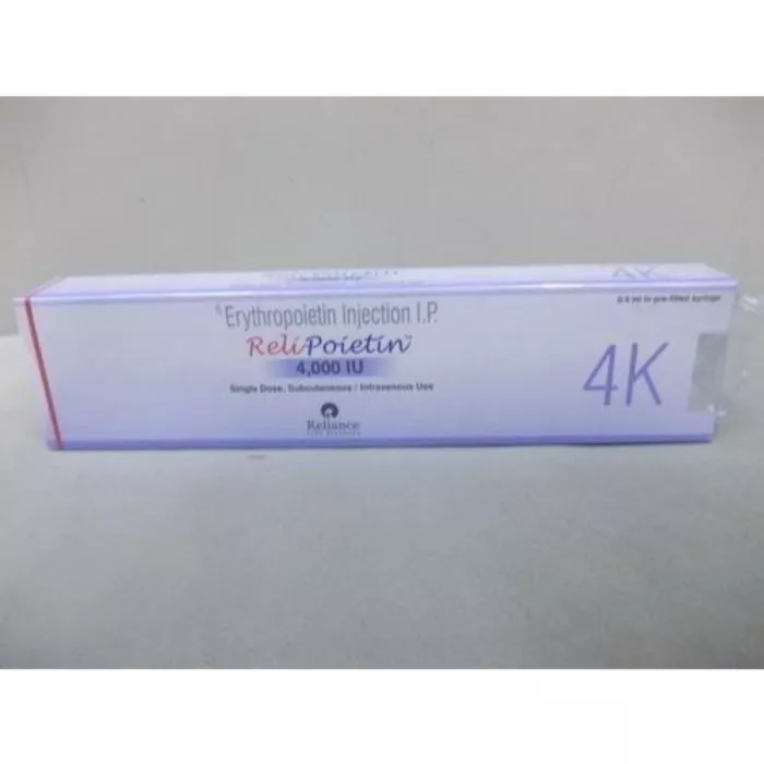 Relipoietin 4000 IU 0.4 ml Injection with Recombinant Human Erythropoietin Alfa