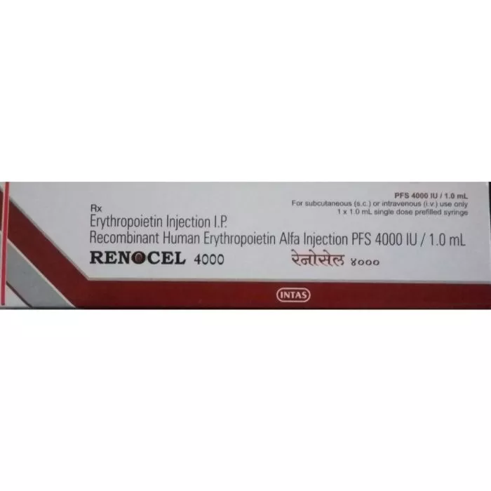 Renocel 4000 IU Injection with Recombinant Human Erythropoietin Alfa