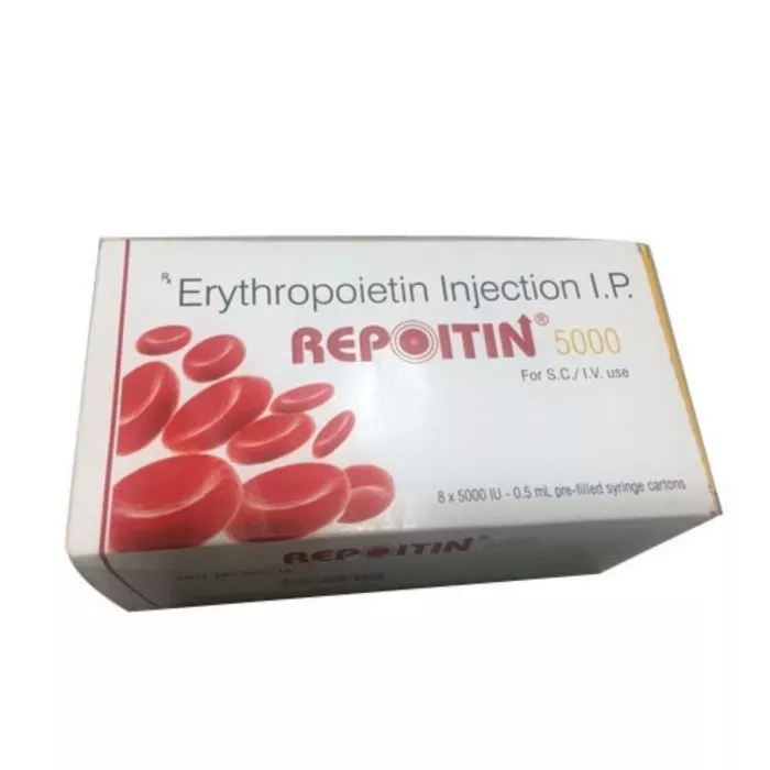 Repoitin 5000 IU Injection 1 ml with Recombinant Human Erythropoietin Alfa