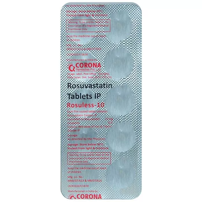 Rosuless 10 Tablet with Rosuvastatin