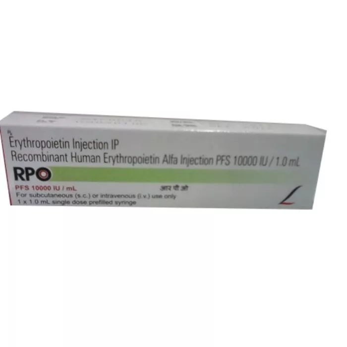 Rpo 10000 IU Injection with Recombinant Human Erythropoietin Alfa                   