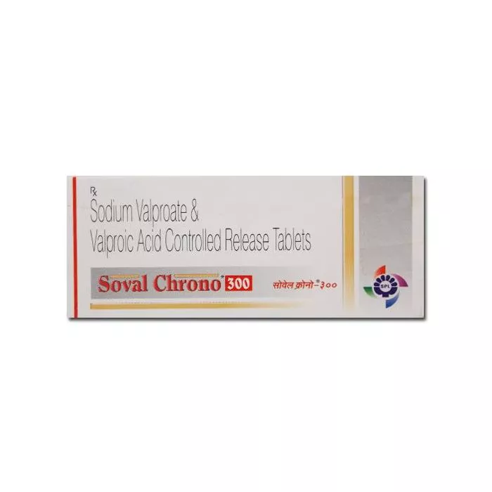 Soval Chrono 300 Tablet CR with Sodium Valproate + Valproic Acid