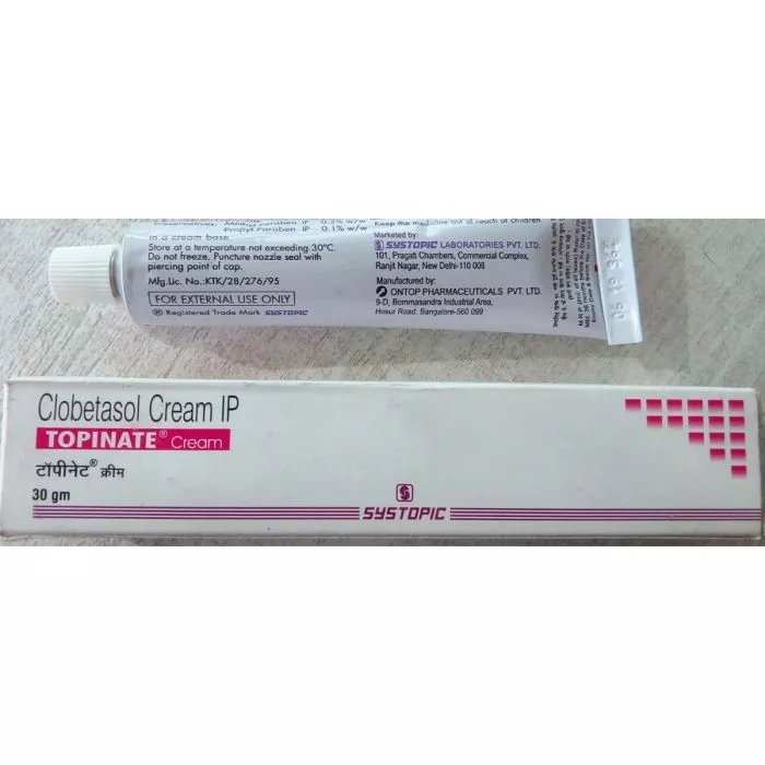 Topinate 0.05% Cream 30 gm with Clobetasol Propionate