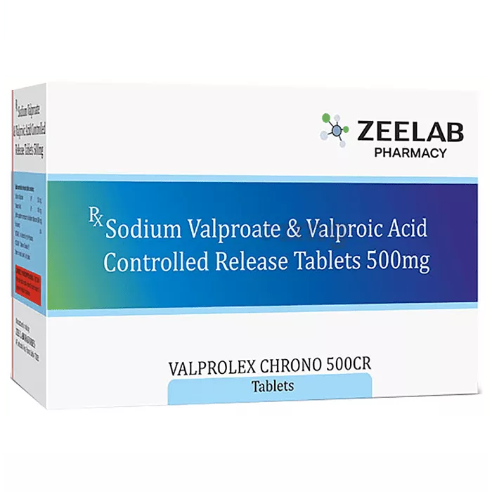Valprolex Chrono 500 CR Tablet with Sodium Valproate + Valproic Acid