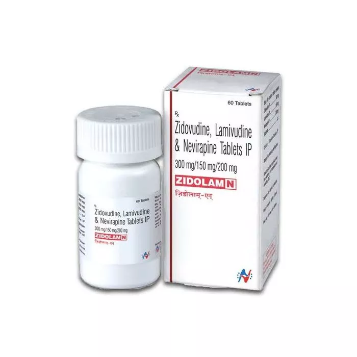Zidolam N N 150 Mg300 Mg200 Mg Tablet with Lamivudine + Zidovudine + Nevirapine